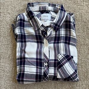 Rails Long Sleeve Button Up Plaid Shirt size L